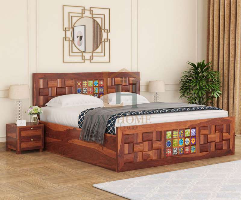 Ropetile Design Sheesham Bed