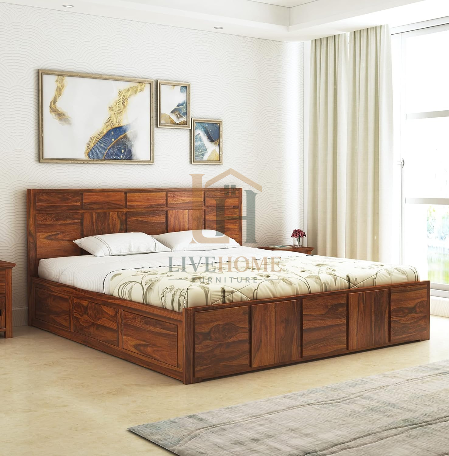Scott Sheesham Wood Bed
