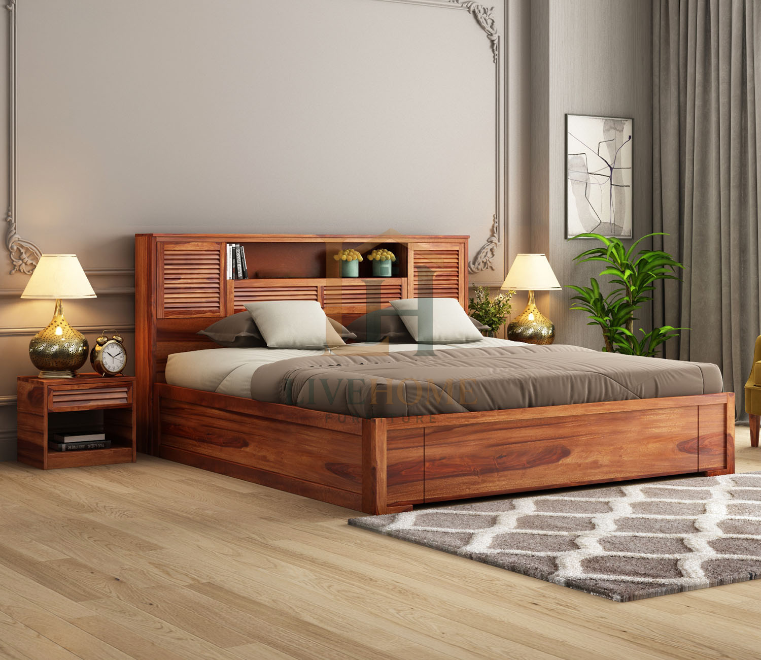 Ferguson  Sheesham Solid Wood Bed