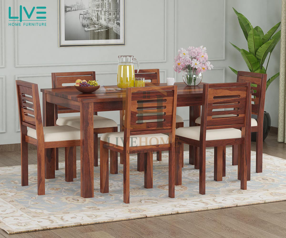 Capsule Sheesham Wood Dining Set (6 Seater)